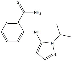 2-{[1-(propan-2-yl)-1H-pyrazol-5-yl]amino}benzene-1-carbothioamide 结构式