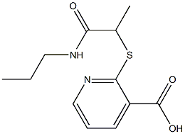 2-{[1-(propylcarbamoyl)ethyl]sulfanyl}pyridine-3-carboxylic acid,,结构式