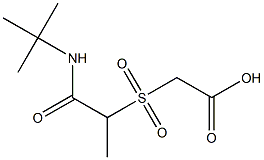 2-{[1-(tert-butylcarbamoyl)ethane]sulfonyl}acetic acid,,结构式