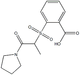 2-{[1-oxo-1-(pyrrolidin-1-yl)propane-2-]sulfonyl}benzoic acid 结构式