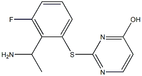 2-{[2-(1-aminoethyl)-3-fluorophenyl]sulfanyl}pyrimidin-4-ol|