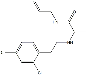 2-{[2-(2,4-dichlorophenyl)ethyl]amino}-N-(prop-2-en-1-yl)propanamide Struktur