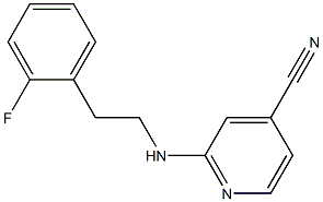 2-{[2-(2-fluorophenyl)ethyl]amino}isonicotinonitrile Struktur