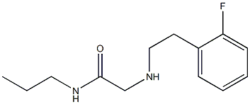 2-{[2-(2-fluorophenyl)ethyl]amino}-N-propylacetamide 化学構造式