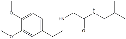 2-{[2-(3,4-dimethoxyphenyl)ethyl]amino}-N-(2-methylpropyl)acetamide,,结构式