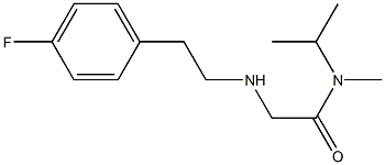 2-{[2-(4-fluorophenyl)ethyl]amino}-N-methyl-N-(propan-2-yl)acetamide,,结构式