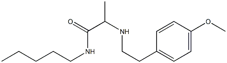 2-{[2-(4-methoxyphenyl)ethyl]amino}-N-pentylpropanamide 化学構造式