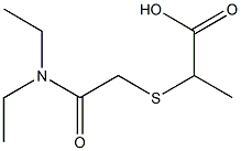 2-{[2-(diethylamino)-2-oxoethyl]thio}propanoic acid Structure
