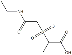 2-{[2-(ethylamino)-2-oxoethyl]sulfonyl}propanoic acid,,结构式