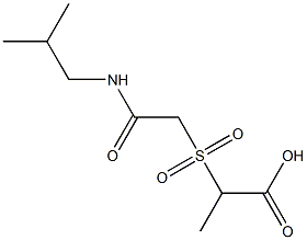 2-{[2-(isobutylamino)-2-oxoethyl]sulfonyl}propanoic acid 化学構造式