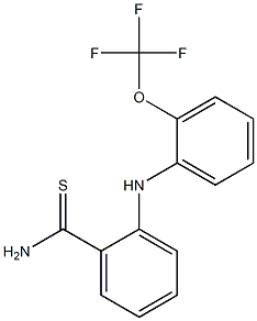 2-{[2-(trifluoromethoxy)phenyl]amino}benzene-1-carbothioamide Struktur