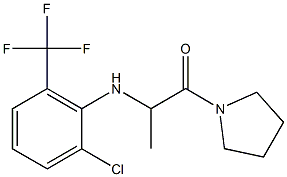 2-{[2-chloro-6-(trifluoromethyl)phenyl]amino}-1-(pyrrolidin-1-yl)propan-1-one 结构式