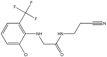 2-{[2-chloro-6-(trifluoromethyl)phenyl]amino}-N-(2-cyanoethyl)acetamide Structure