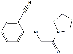 2-{[2-oxo-2-(pyrrolidin-1-yl)ethyl]amino}benzonitrile Struktur