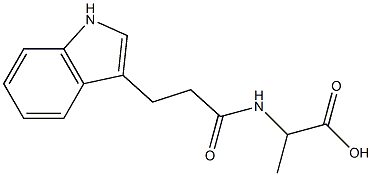 2-{[3-(1H-indol-3-yl)propanoyl]amino}propanoic acid Struktur