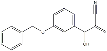 2-{[3-(benzyloxy)phenyl](hydroxy)methyl}prop-2-enenitrile,,结构式