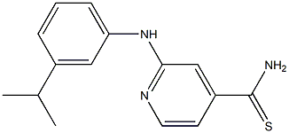 2-{[3-(propan-2-yl)phenyl]amino}pyridine-4-carbothioamide,,结构式