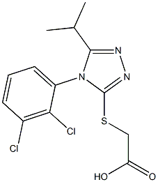 2-{[4-(2,3-dichlorophenyl)-5-(propan-2-yl)-4H-1,2,4-triazol-3-yl]sulfanyl}acetic acid Struktur