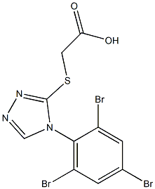 2-{[4-(2,4,6-tribromophenyl)-4H-1,2,4-triazol-3-yl]sulfanyl}acetic acid 结构式