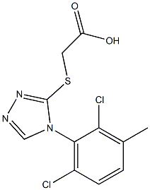 2-{[4-(2,6-dichloro-3-methylphenyl)-4H-1,2,4-triazol-3-yl]sulfanyl}acetic acid,,结构式