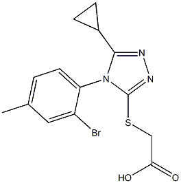 2-{[4-(2-bromo-4-methylphenyl)-5-cyclopropyl-4H-1,2,4-triazol-3-yl]sulfanyl}acetic acid Structure