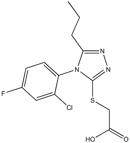 2-{[4-(2-chloro-4-fluorophenyl)-5-propyl-4H-1,2,4-triazol-3-yl]sulfanyl}acetic acid