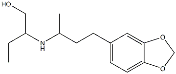 2-{[4-(2H-1,3-benzodioxol-5-yl)butan-2-yl]amino}butan-1-ol Struktur
