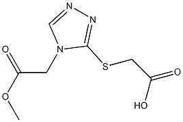 2-{[4-(2-methoxy-2-oxoethyl)-4H-1,2,4-triazol-3-yl]sulfanyl}acetic acid 结构式