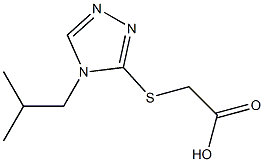 2-{[4-(2-methylpropyl)-4H-1,2,4-triazol-3-yl]sulfanyl}acetic acid 化学構造式