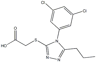 2-{[4-(3,5-dichlorophenyl)-5-propyl-4H-1,2,4-triazol-3-yl]sulfanyl}acetic acid 化学構造式