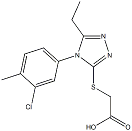 2-{[4-(3-chloro-4-methylphenyl)-5-ethyl-4H-1,2,4-triazol-3-yl]sulfanyl}acetic acid