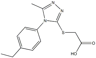 2-{[4-(4-ethylphenyl)-5-methyl-4H-1,2,4-triazol-3-yl]sulfanyl}acetic acid Structure