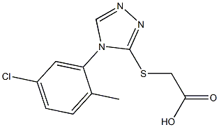 2-{[4-(5-chloro-2-methylphenyl)-4H-1,2,4-triazol-3-yl]sulfanyl}acetic acid,,结构式