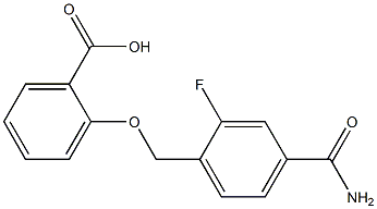 2-{[4-(aminocarbonyl)-2-fluorobenzyl]oxy}benzoic acid Structure