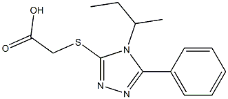 2-{[4-(butan-2-yl)-5-phenyl-4H-1,2,4-triazol-3-yl]sulfanyl}acetic acid 结构式