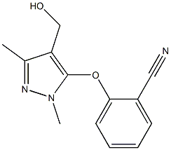 2-{[4-(hydroxymethyl)-1,3-dimethyl-1H-pyrazol-5-yl]oxy}benzonitrile Structure