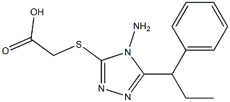 2-{[4-amino-5-(1-phenylpropyl)-4H-1,2,4-triazol-3-yl]sulfanyl}acetic acid