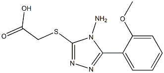 2-{[4-amino-5-(2-methoxyphenyl)-4H-1,2,4-triazol-3-yl]sulfanyl}acetic acid Struktur