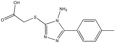 2-{[4-amino-5-(4-methylphenyl)-4H-1,2,4-triazol-3-yl]sulfanyl}acetic acid,,结构式