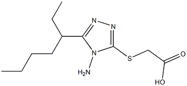 2-{[4-amino-5-(heptan-3-yl)-4H-1,2,4-triazol-3-yl]sulfanyl}acetic acid 结构式