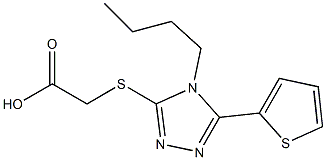 2-{[4-butyl-5-(thiophen-2-yl)-4H-1,2,4-triazol-3-yl]sulfanyl}acetic acid 结构式