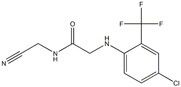 2-{[4-chloro-2-(trifluoromethyl)phenyl]amino}-N-(cyanomethyl)acetamide,,结构式