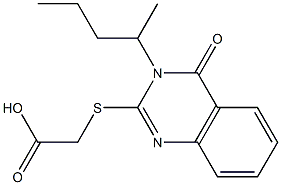 2-{[4-oxo-3-(pentan-2-yl)-3,4-dihydroquinazolin-2-yl]sulfanyl}acetic acid Structure