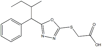 2-{[5-(2-methyl-1-phenylbutyl)-1,3,4-oxadiazol-2-yl]sulfanyl}acetic acid