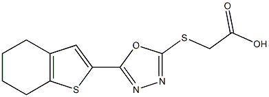  2-{[5-(4,5,6,7-tetrahydro-1-benzothiophen-2-yl)-1,3,4-oxadiazol-2-yl]sulfanyl}acetic acid