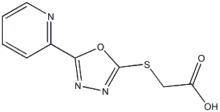 2-{[5-(pyridin-2-yl)-1,3,4-oxadiazol-2-yl]sulfanyl}acetic acid 结构式