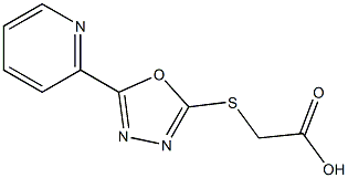 2-{[5-(pyridin-2-yl)-1,3,4-oxadiazol-2-yl]sulfanyl}acetic acid,,结构式