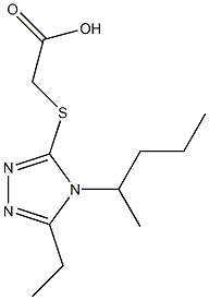 2-{[5-ethyl-4-(pentan-2-yl)-4H-1,2,4-triazol-3-yl]sulfanyl}acetic acid,,结构式