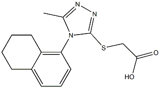 2-{[5-methyl-4-(5,6,7,8-tetrahydronaphthalen-1-yl)-4H-1,2,4-triazol-3-yl]sulfanyl}acetic acid 结构式