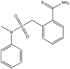 2-{[methyl(phenyl)sulfamoyl]methyl}benzene-1-carbothioamide Struktur